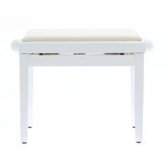 Quiklok PB/010WH - Banquette deluxe en bois - Blanc brillant - Assise velours - Vue 1